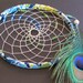 Dream Catcher - Sunflower - modern dream catcher - blue dream catcher - peacock feather dream catcher - boho dream catcher - ready to ship