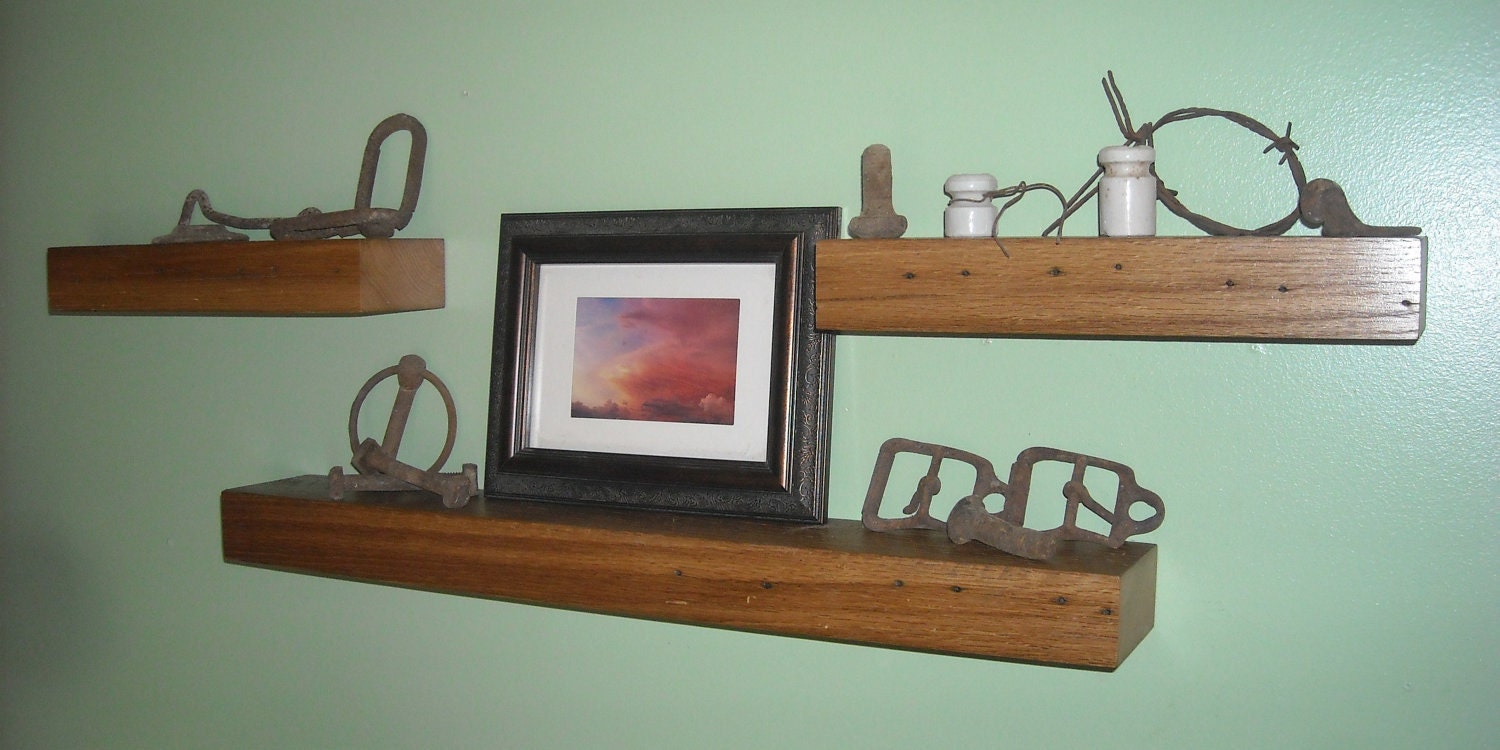 wooden gallery shelf