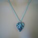 Vintage 1970's, Heart Shaped Locket With Graduation Cap In Silver Tone Metal And Twisted Rope Chain Necklace - CAMCO