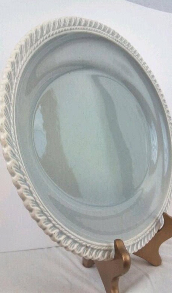 Harker Ware Pottery Chesterton Grey Blue Serving Platter