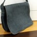 Vintage Blue Leather Messenger Bag