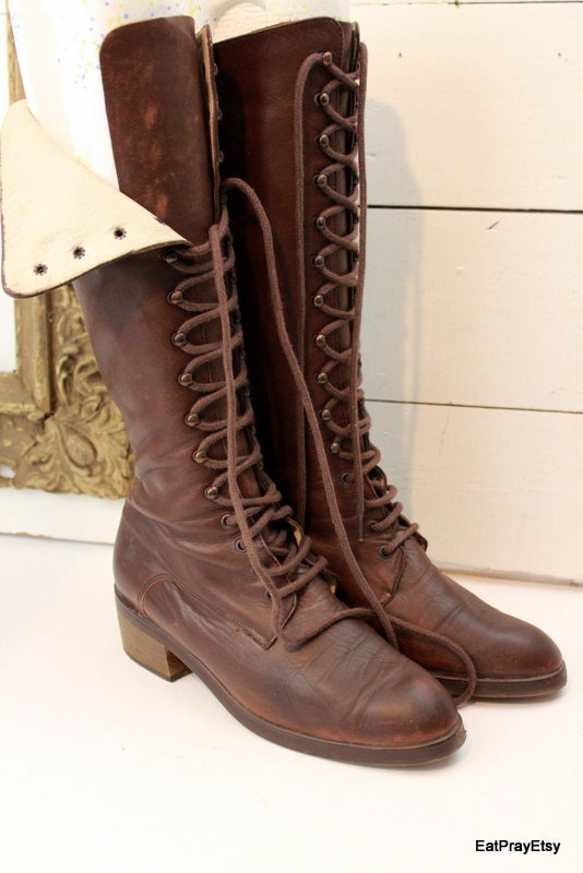 Vintage Lace Up Boots Paris France size 7 | Etsy | Boots, Lace up boots ...