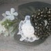 Olive Green Cadet Military Distressed Army Hat with Two Coordinating Flowers and Gorgeous Pearl and Rhinestone Accent.......FREE SHIPPING