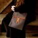 HALF PRICE SALE - Grey Linen Cross Body Handbag