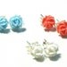Tiny Earrings Small Flower Earrings Resin Earrings