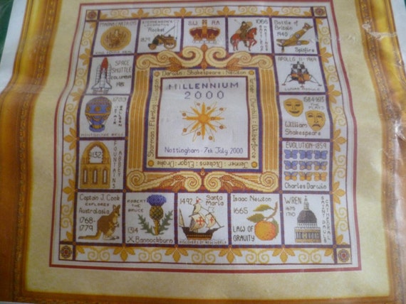 Millennium Cross Stitch Sampler Kit Large. Mint In Its