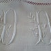 Vintage French Pure Linen Sheet, Monogrammed D.D.(USED) Circa 1920's