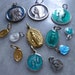 A Collection of Small Religious Pendants, Immaculate Conception, French - Italian, Vintage From Lourdes