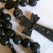 Large Antique Rosary, Chaplet,, French Ebonised Circa 1900