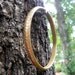 Vintage Hollow Brass Indian Bangle Bracelet Vine and Leaf Motif