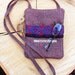 Crossbody Bag, Shoulder Bag, Sling Bag, Hipster Bag, Kindle/Nook, Purple Zipper