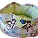 Sock Monkey Kitty Pet Bed 14 Inch Round Slip-proof Waterproof Base Dog Cat Couture Travel Collapsible Washable Drawstring Bag