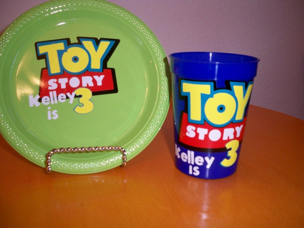 TOY STORY BIRTHDAY party favor cups and plate package set of