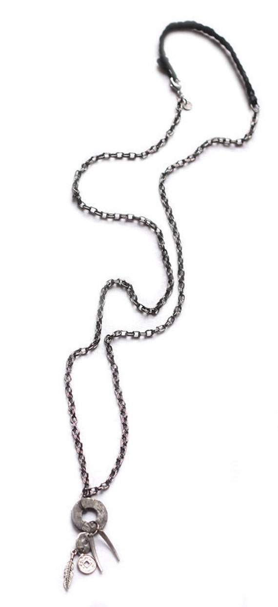 Long Chain Necklace unique handmade urban by DoTheExtraordinary