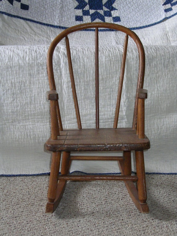 Antique Vintage Bentwood Child's Rocker / Rocking Chair