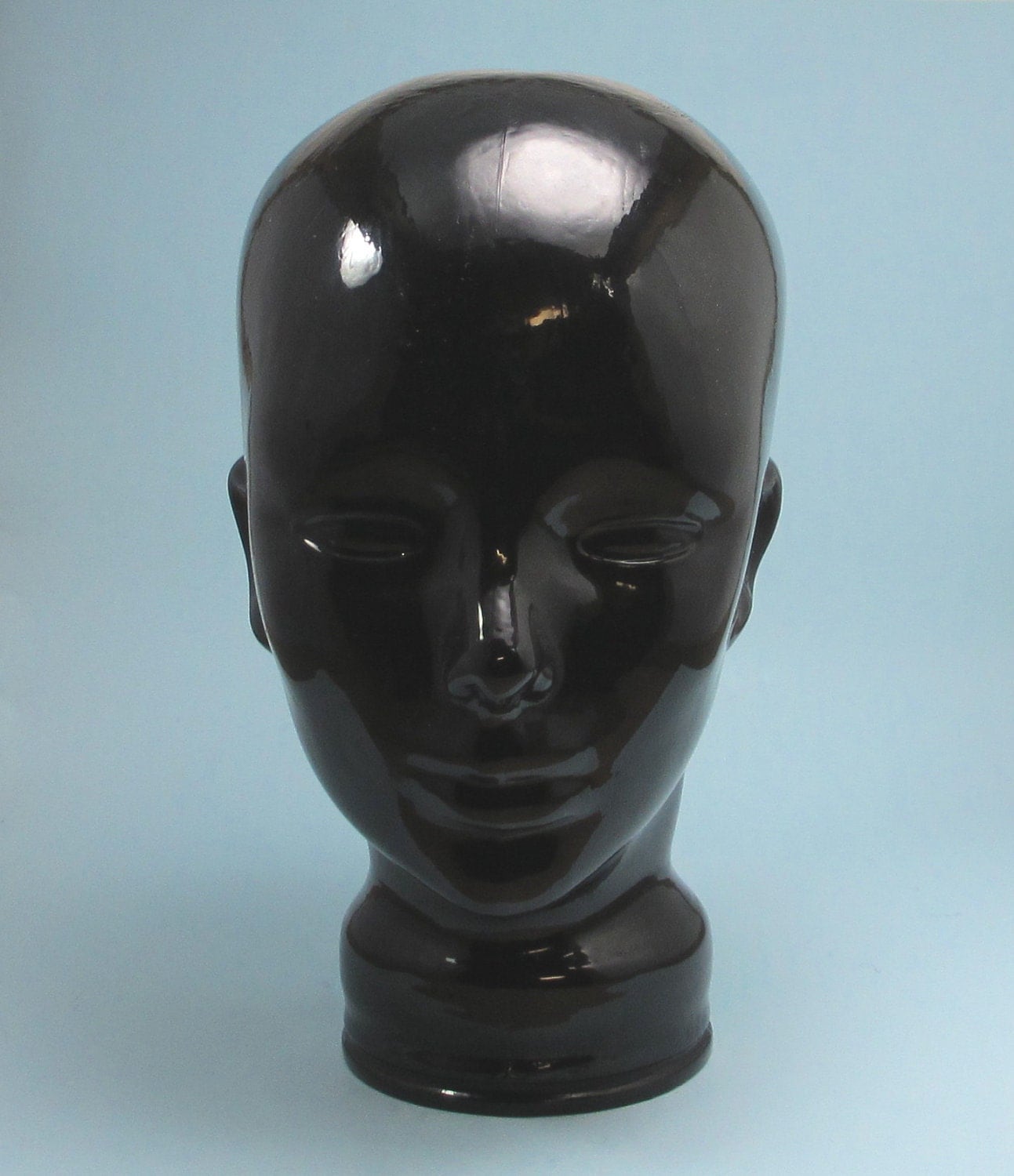 Black Glass Mannequin Head