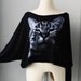Cat sweatshirt , Cat sweater , Sleeping cat Pullover Oversize style Bat Style Half Body In Black sweater