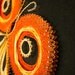 Orange Butterfly String Art - vintage decor, retro, kitsch, yellow, wall art, geometric, unique, rare, boho, hippie