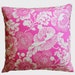 Pink Poppies Vintage Floral Pillow Cover - 18" x 18" Decorative Pillow Cover