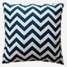 Aqua / Teal Chevron Zig Zag Pillow Cover - 18" x 18" Decorative Pillow Cover