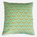 CLEARANCE SALE!!! Tangerine and aqua geometric decorative pillow cover