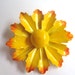 Yellow Enamel Flower Brooch 1960s Vintage Jewelry