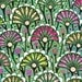 Floral art drawing, bright stylized flower pattern, art nouveau style, interior decoration - Graphic art drawing XXIX
