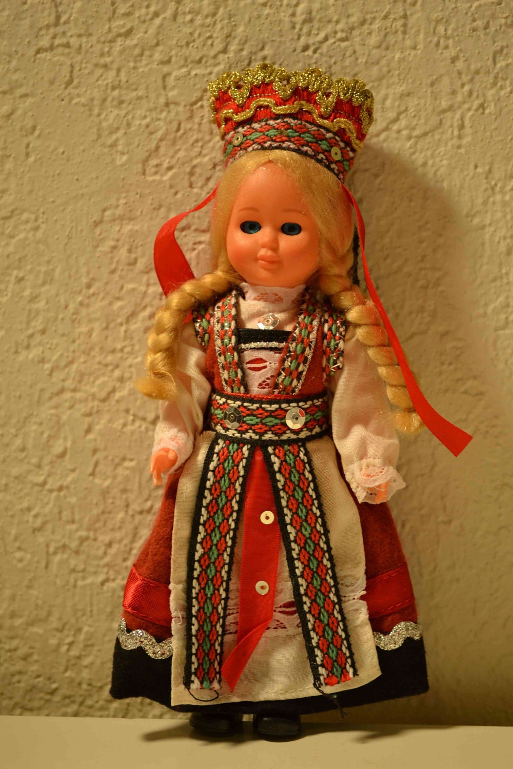 Norwegian collectible doll Norway vintage circa 1970's