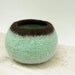 Felt Wool Bowl, Mint Aqua Seafoam Blue-Green Wool Home Decor Storage chocolate brown