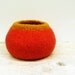 Orange Felted Bowl - Wool Bowl, Home Decor, Nursery, Desk Accessory, Fall, Autumn