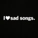 Women's Tshirt - Black Screenprint Tshirt - I heart sad songs - Women's Medium