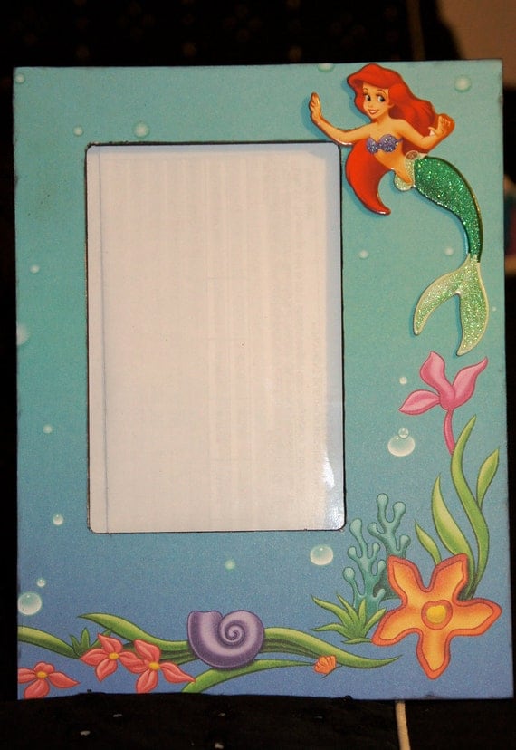 little mermaid picture frame by CraftDeeDesign on Etsy