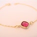 Gold and ruby bracelet
