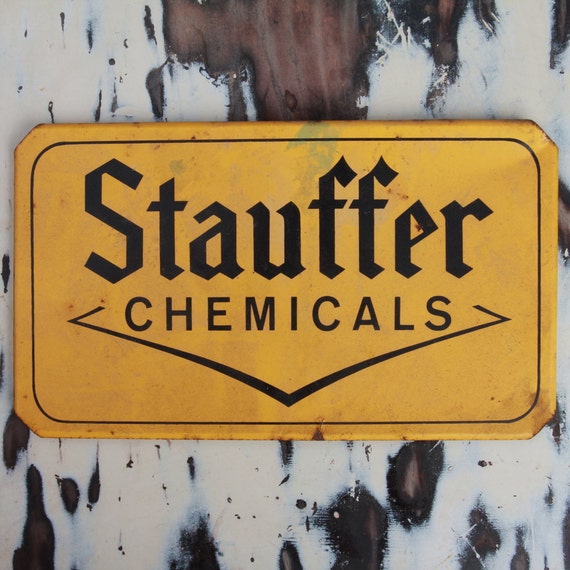Vintage Stauffer Chemicals Metal Sign