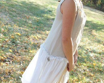 On Sale Upcycled ClothingCashmere Sweater Tunic Voile Shabby Prairie Gypsy Fairy Boho Vintage Eco Altered