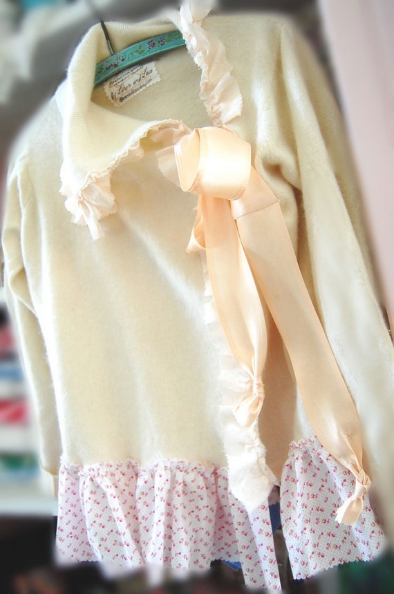 Luxurious Cashmere Sweater Altered Couture Garden Wedding