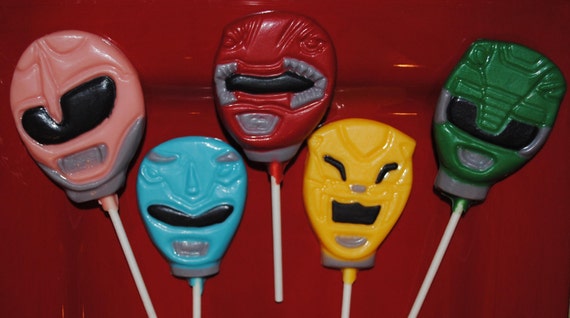 Ninja fighting Rangers Chocolate Lollipops