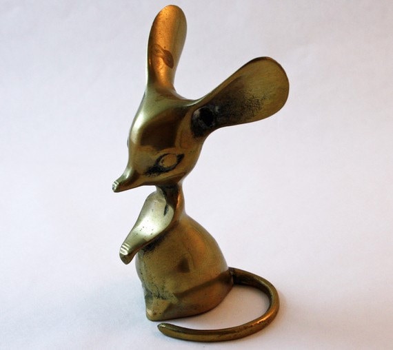 Brass Mouse Big Ears Vintage