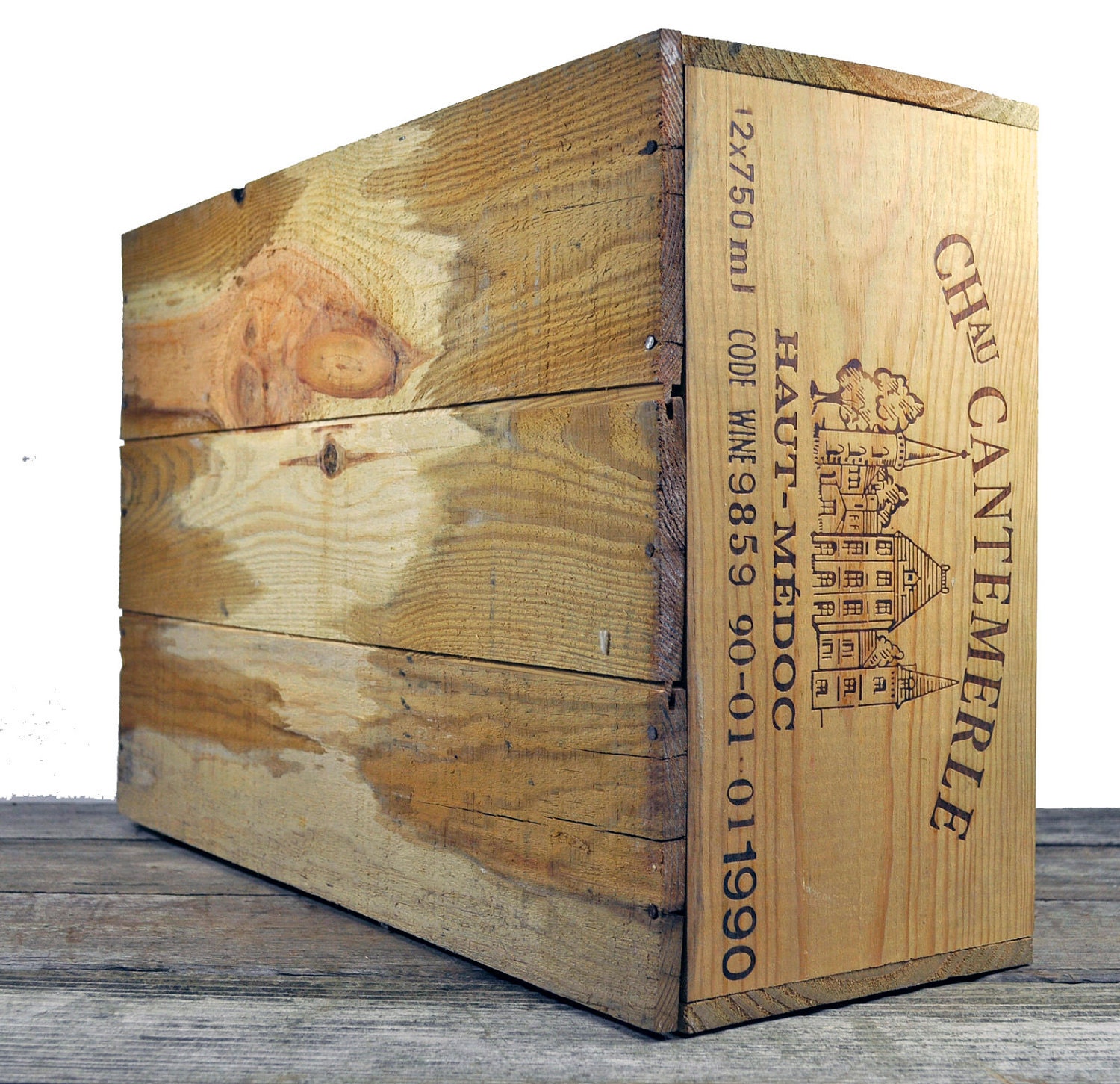 Wooden Wine Crate Box Chau Catemerle Sturdy