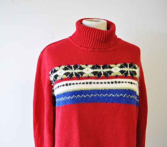 Items similar to Liz Claiborne Crazy Horse 70s sweater-1970s turtle ...