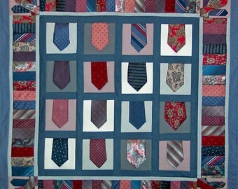 Necktie Quilt Pattern for Quilted Wall Hanging