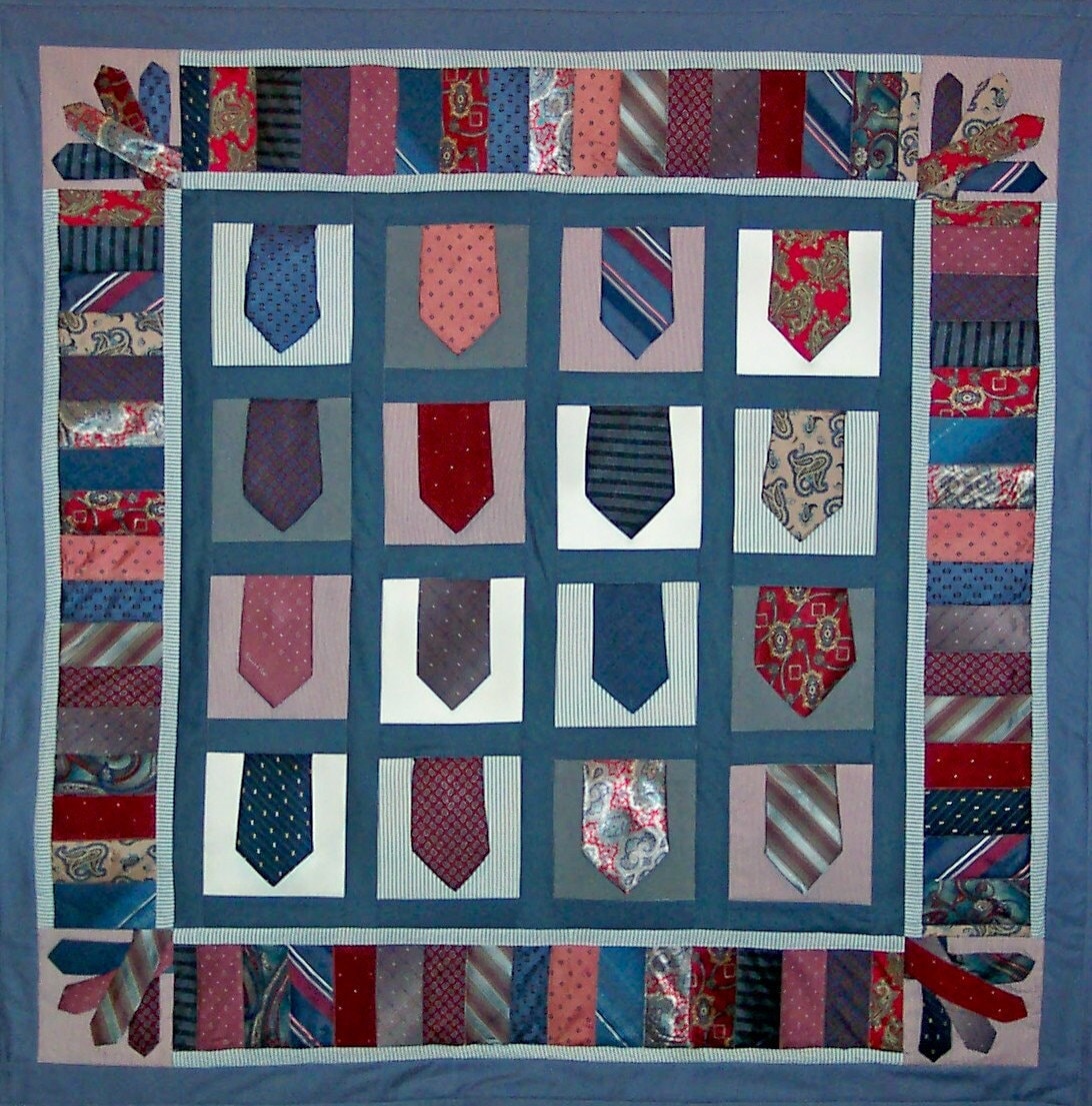Necktie Quilt Pattern for Quilted Wall Hanging