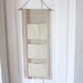 Hanging organizer, handmade linen fabric organizer, shabby chic, farmhouse decor, cottage decor, organizer, home decor