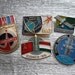 Set of 5 pin badges cosmos space theme. Russian astronaut and constructors. Soviet space program Made in the USSR.