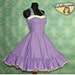 50's vintage dress full skirt Polka Dots purple white Hot Pin Up cut Tailor Made