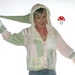 Spring Fling Elf Cardigan Recycled Easter Sweater Pixie Faery Woodland Hoodie Patchwork Pullover Size Extra Large XL Dream Hoody Upcycled