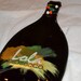 Clear Prosecco Sparkling Wine Bottle Tray with multicolored beaded accents