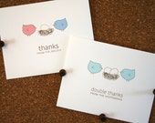 40 Custom Baby, Twin, Triplet, Multiple Baby Thank You Cards Printed with Envelopes