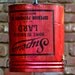 Hanging Industrial Light - Vintage Superior Lard Can Hanging Light - Red Red Red