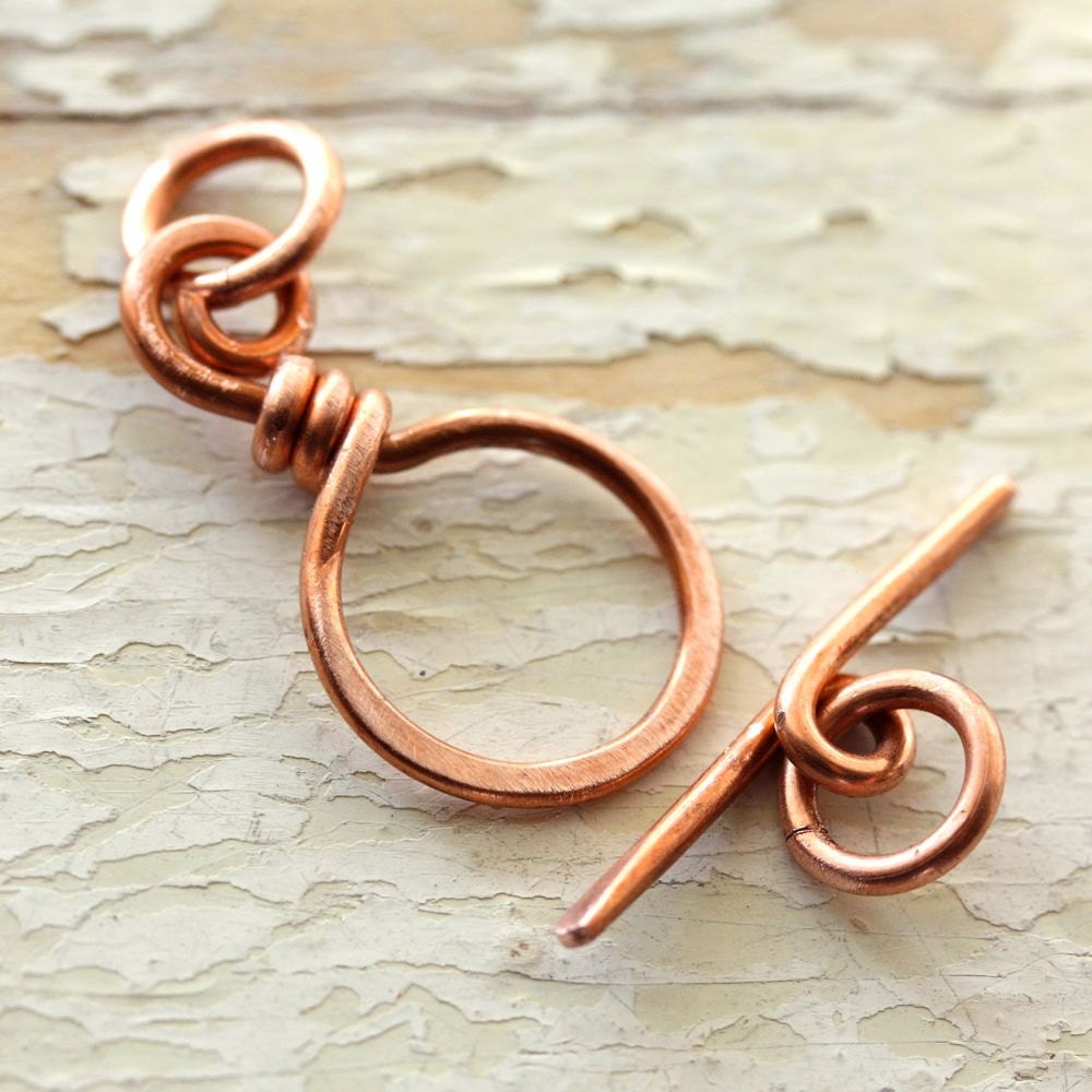 Solid Copper Toggle Clasp 16 gauge Reclaimed Wire Copper